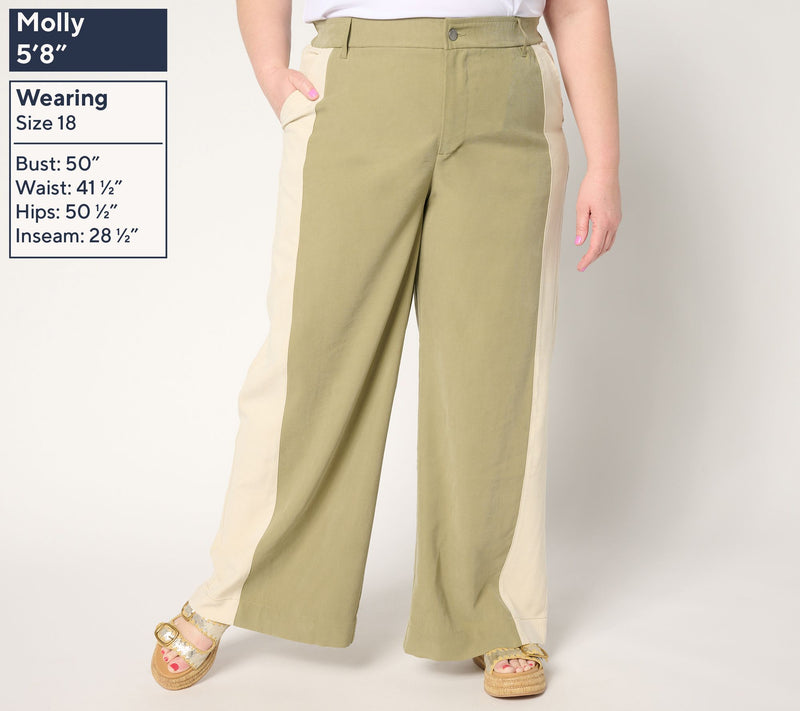 Peace Love World Regular Exaggerated Side Panel Soft Twill Pant — View 6