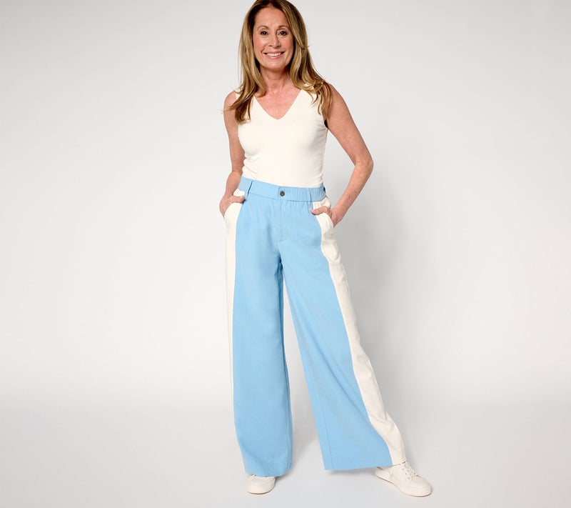 Peace Love World Regular Exaggerated Side Panel Soft Twill Pant — View 9