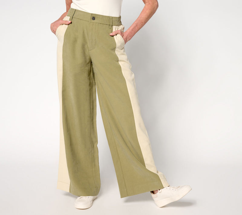 Peace Love World Regular Exaggerated Side Panel Soft Twill Pant — View 5