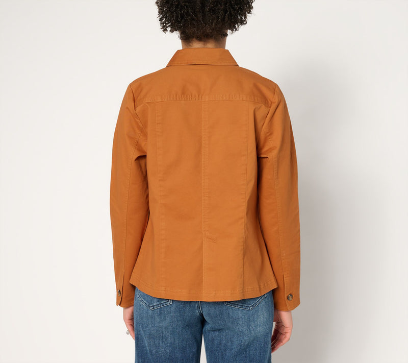 Joan Rivers Signature Twill Safari Jacket — View 4