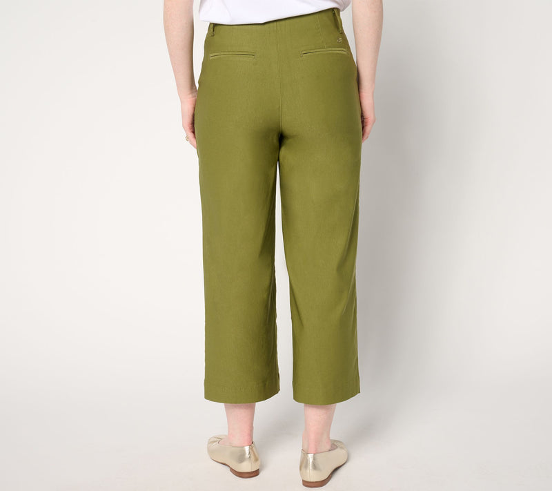 Joan Rivers Petite Wide Leg Crop Bengaline Pant — View 8