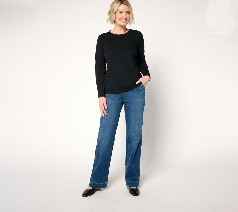 Denim & Co. Essentials Perfect Jersey Long-Sleeve Top — View 5