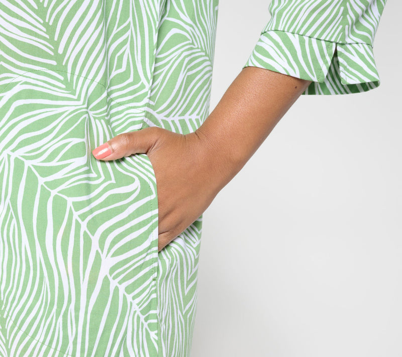 Stan Herman Woven Button Front Halftan — View 12