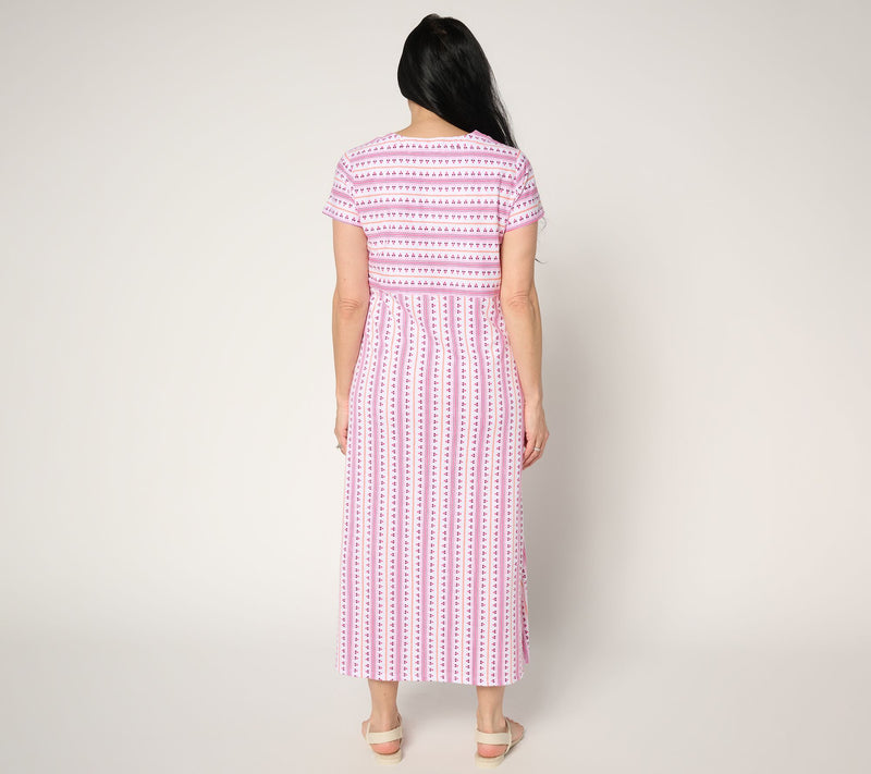 Stan Herman 100% Cotton Printed Maxi Dress — View 11