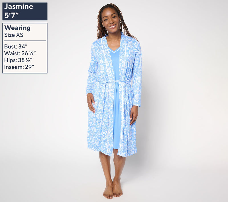 Carole Hochman Chemise and Robe Travel Set — View 3