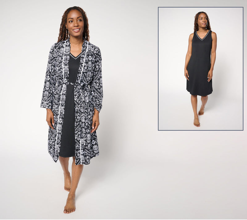 Carole Hochman Chemise and Robe Travel Set — View 10