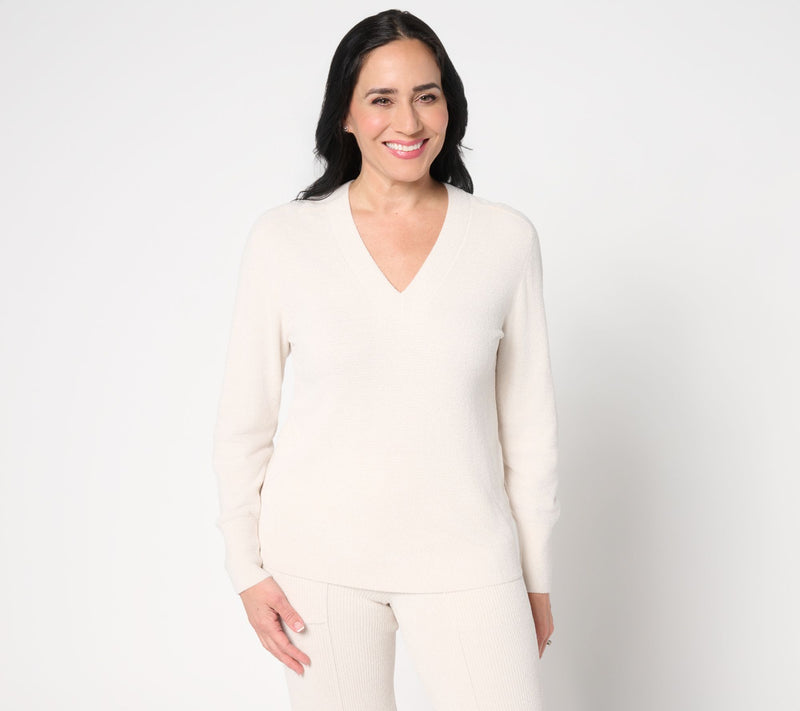 Barefoot Dreams CozyChic Ultra Lite V-Neck Pullover — View 11