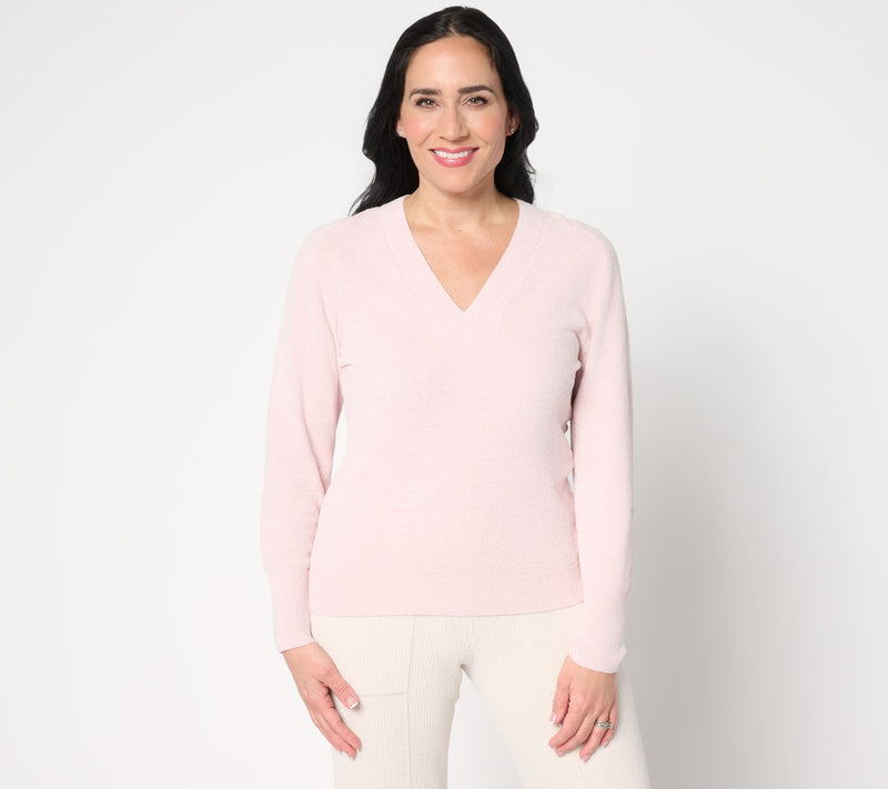 Barefoot Dreams CozyChic Ultra Lite V-Neck Pullover — View 9