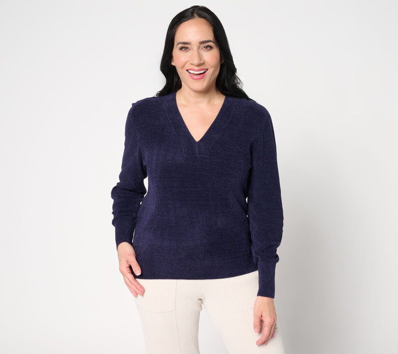 Barefoot Dreams CozyChic Ultra Lite V-Neck Pullover — View 7