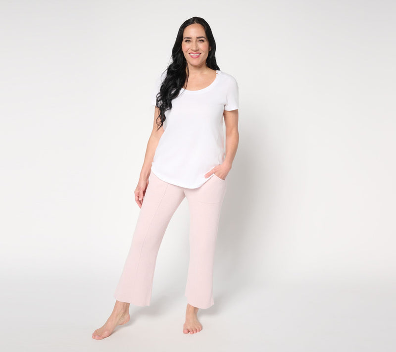 Barefoot Dreams Reg. CozyChic Ultra Lite Ribbed Pintuck Crop Pant — View 15