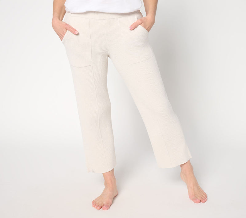 Barefoot Dreams Reg. CozyChic Ultra Lite Ribbed Pintuck Crop Pant — View 11