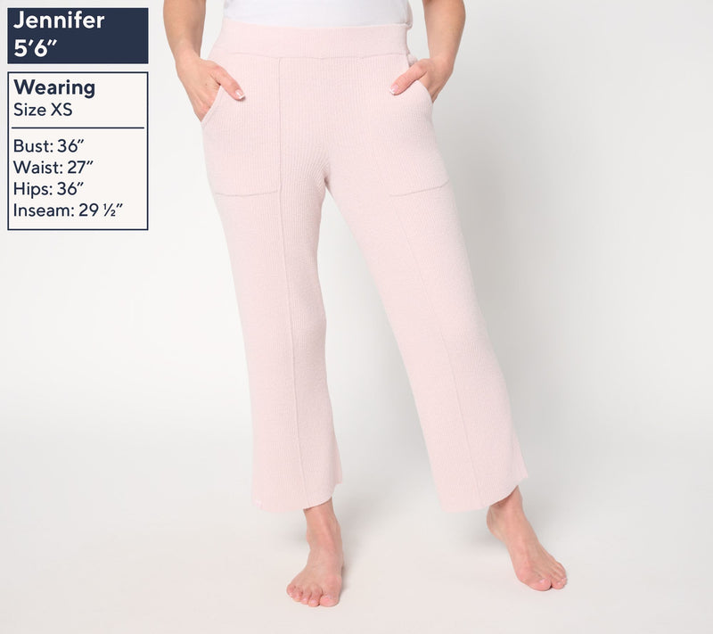 Barefoot Dreams Reg. CozyChic Ultra Lite Ribbed Pintuck Crop Pant — View 13