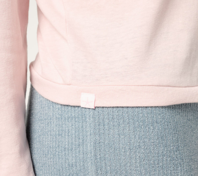 Barefoot Dreams Slub Burnout Long Sleeve Tee — View 14