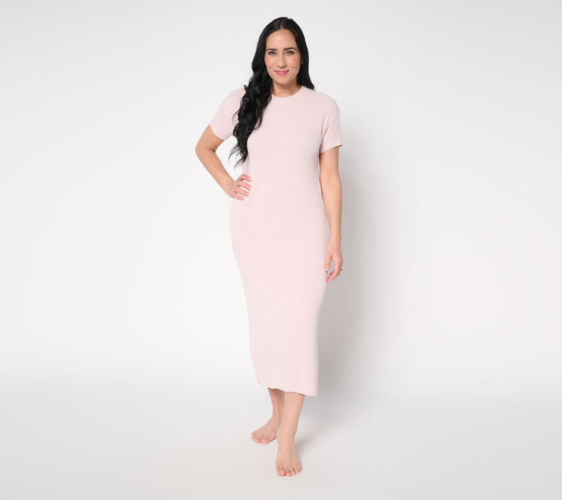 Barefoot Dreams Tall CozyChic Ultra Lite Short Sleeve Pointelle Dress — View 9