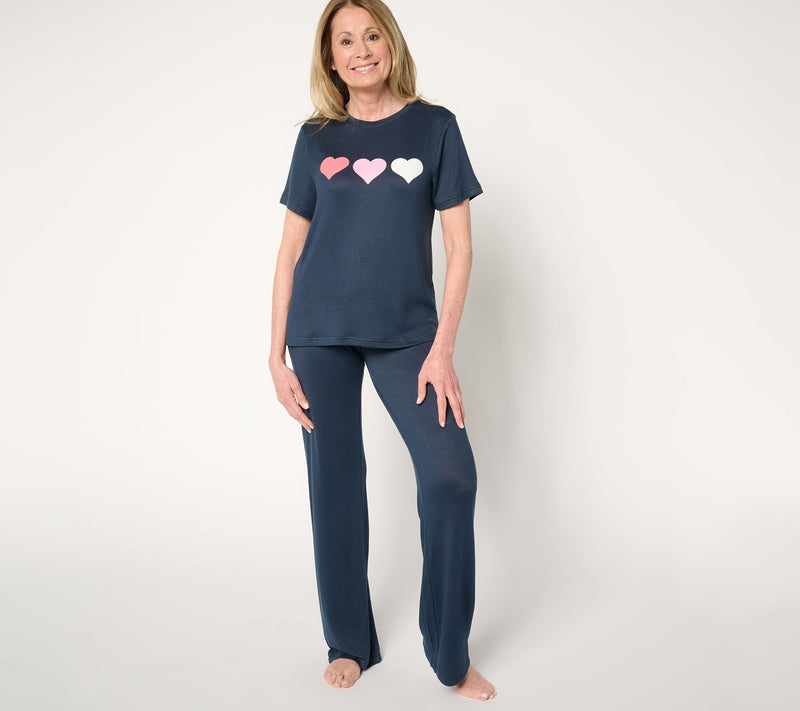 P.J. Salvage x Cozy Zoe Short Sleeve Tee & Pant Lounge Set — View 14