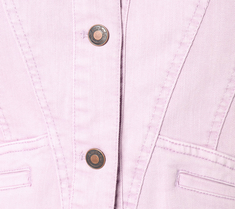 AnyBody Washed Colored Denim Vest with Pitched Back — View 9