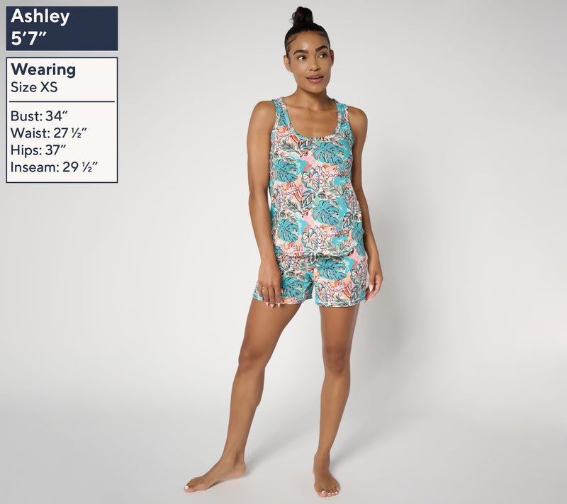 P.J. Salvage x Cozy Zoe Tank Top & Shorts Pajama Set — View 10