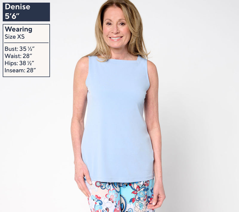 Susan Graver Modern Essentials Liquid Knit Sleeveless Top — View 13