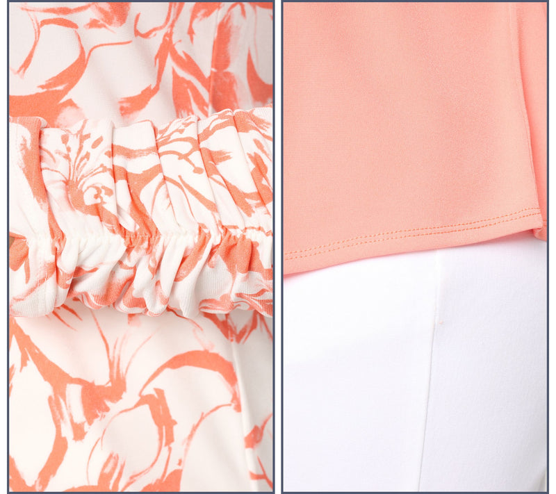 Susan Graver Regular Liquid Knit Set of 2 Print & Solid Tops — View 20