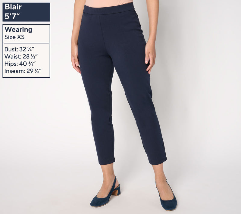 Susan Graver Weekend Regular Premium Stretch Ava Slim Crop Pants — View 9
