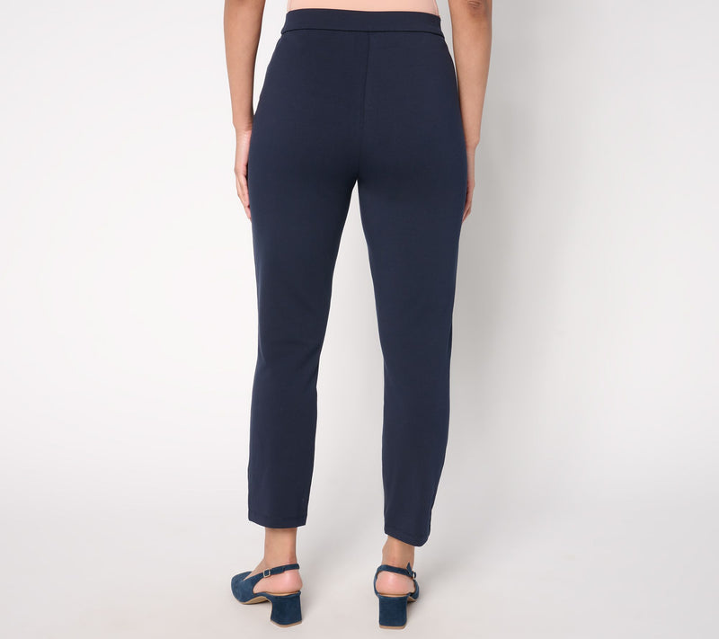 Susan Graver Weekend Petite Premium Stretch Ava Slim Crop Pants — View 10