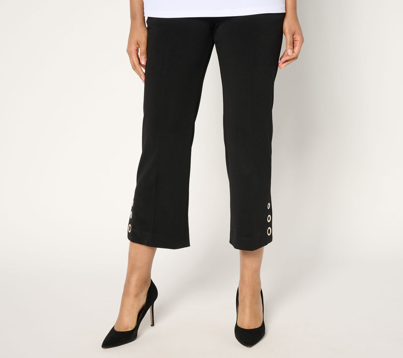 Susan Graver LK Fusion Petite Mini Boot Cut Crop Pants — View 11
