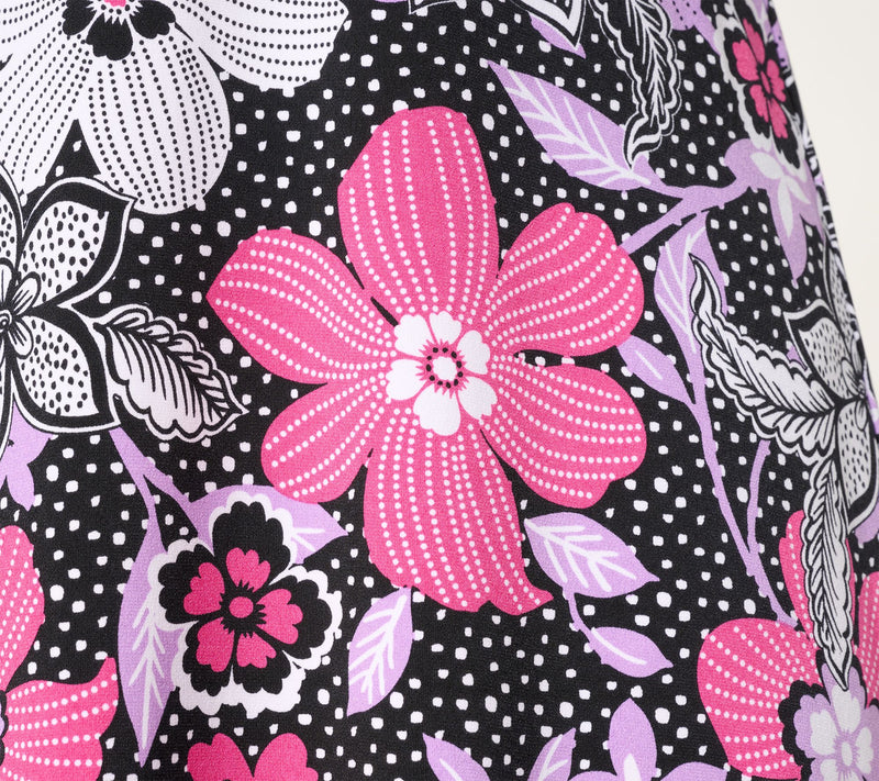 Susan Graver Regular Liquid Knit Set of 2 Print & Solid Dresses — View 17