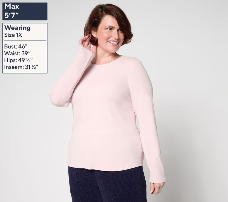 Barefoot Dreams Malibu Collection Ultra Soft Rib Long Sleeve — View 12
