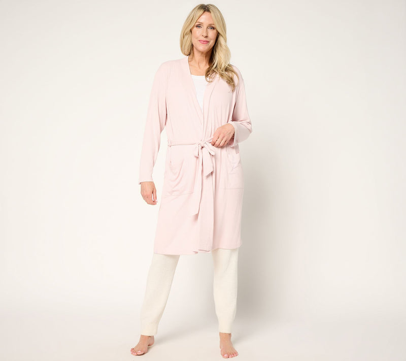 Barefoot Dreams Malibu Collection Ultra Soft Rib Piped Robe — View 14