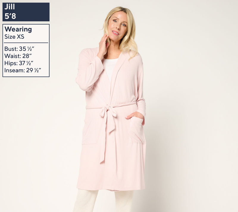 Barefoot Dreams Malibu Collection Ultra Soft Rib Piped Robe — View 12