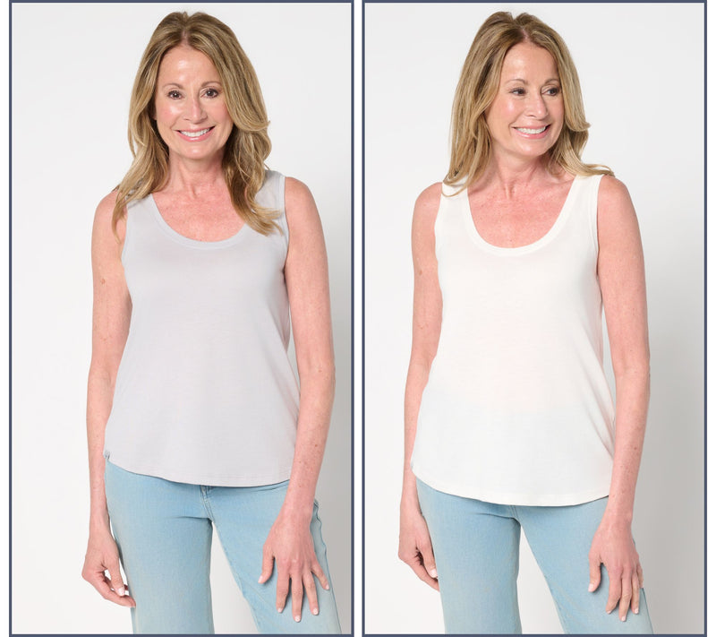 Barefoot Dreams Malibu Collection Pima Modal 2-Pack Tank — View 9