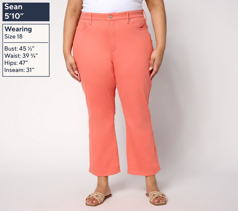 NYDJ High Rise Regular Billie Ankle Jeans w/ Cool Embrace — View 10