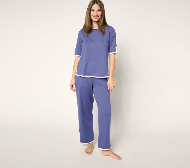 Cuddl Duds Flexwear Color Accent Tee — View 12