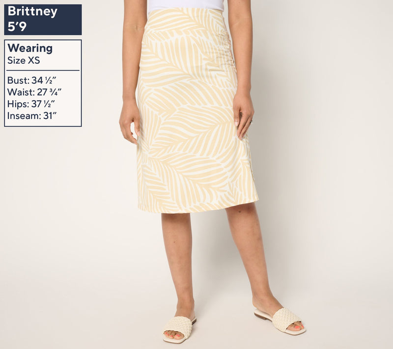 Cuddl Duds Flexwear Midi Skirt — View 10