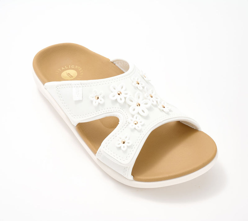 Revitalign Orthotic Floral Slide Sandals - Kholo Hamptons — View 23