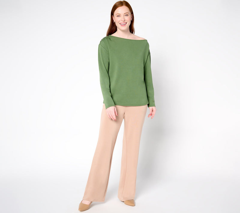 BEAUTIFUL by Lawrence Zarian Asymmetric Boatneck Top — View 5