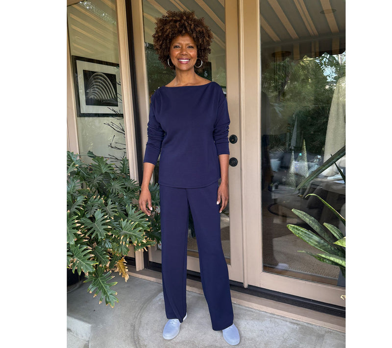 BEAUTIFUL by Lawrence Zarian Asymmetric Boatneck Top — View 8
