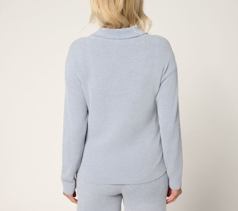Barefoot Dreams CozyChic Ultra Lite Collared Rib Pullover — View 13