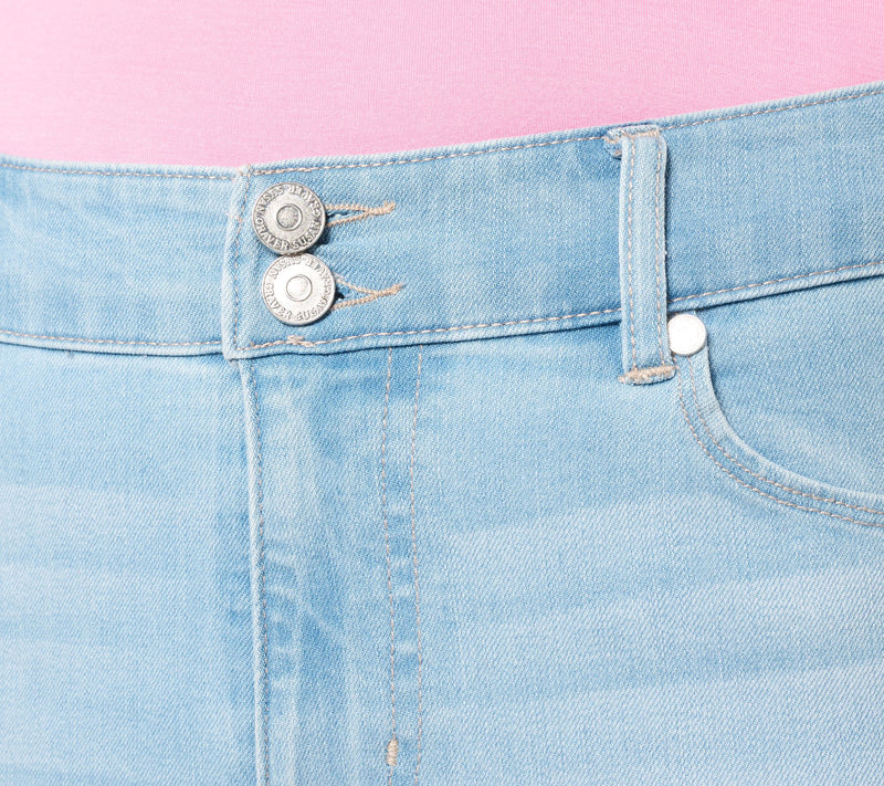 Susan Graver Regular Fray Hem Full Leg Jean — View 10