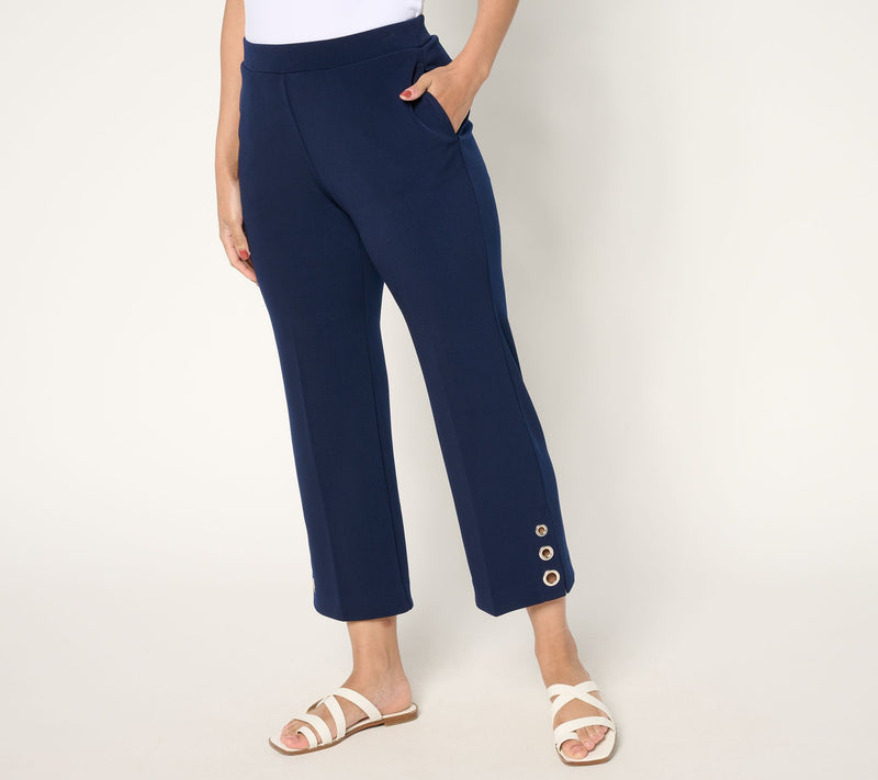 Susan Graver LK Fusion Regular Mini Boot Cut Crop Pants — View 7