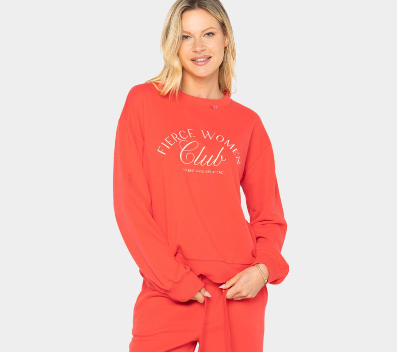 Peace Love World Ali+Mally Fierce Women Sweatshirt — View 8