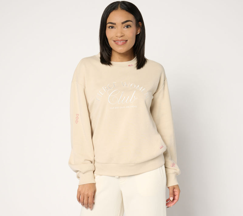 Peace Love World Ali+Mally Fierce Women Sweatshirt — View 14