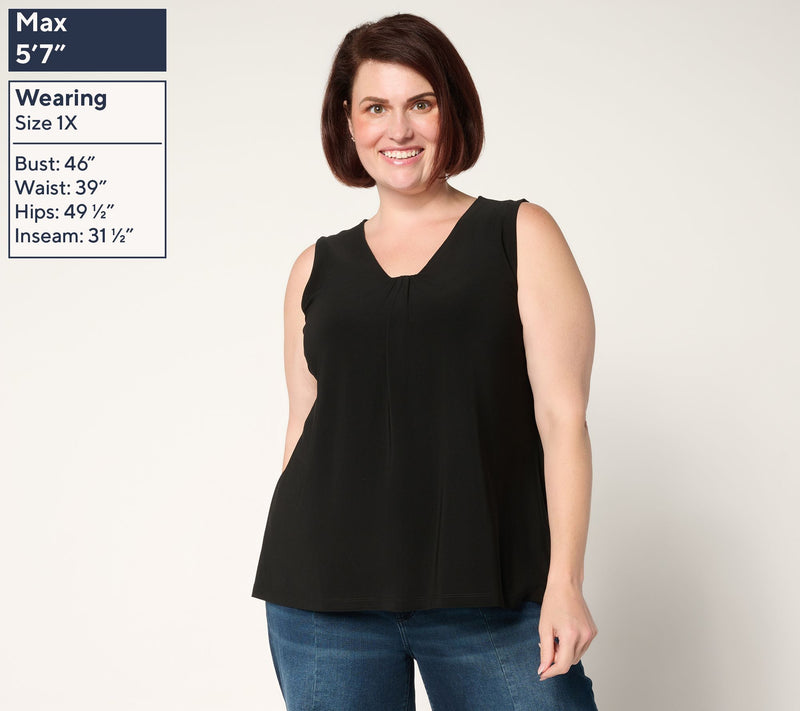 Dennis Basso Draped Front Sleeveless Top — View 12