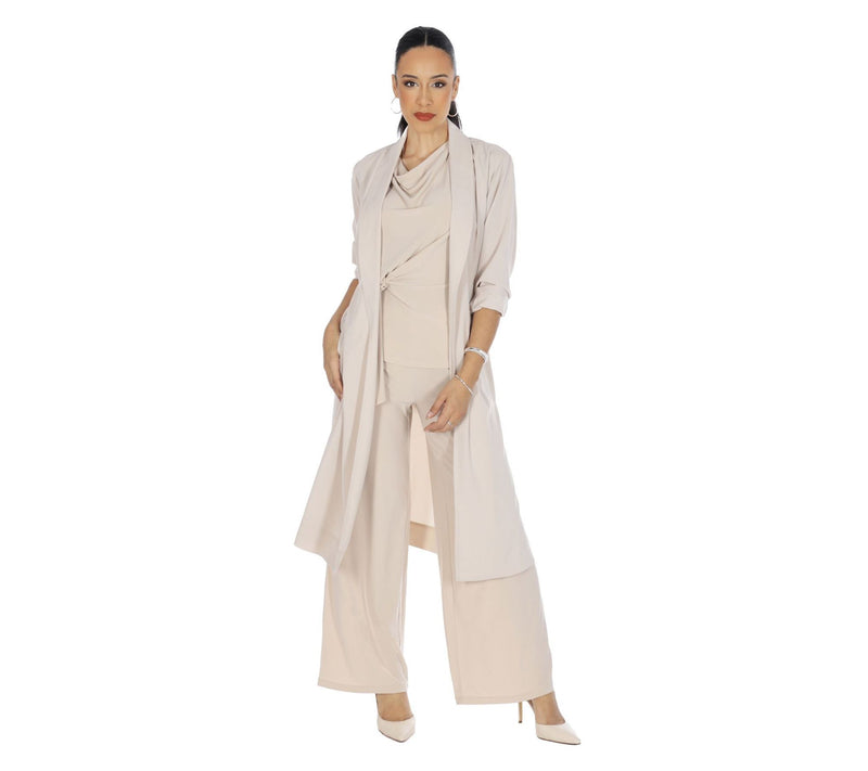 Dennis Basso Regular Soft Wash Woven Topper with Self Belt — View 15