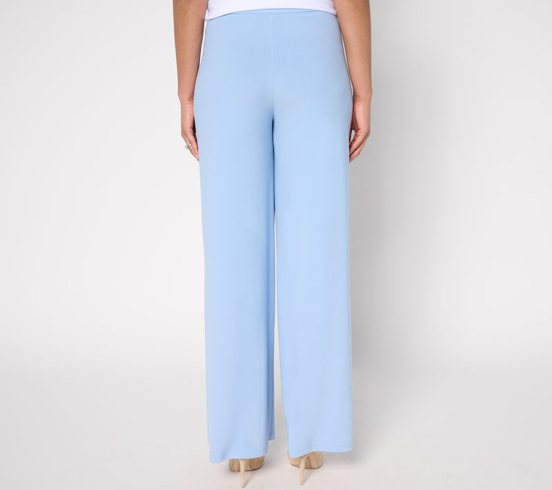 Dennis Basso Petite Caviar Crepe Wide Leg Pants — View 11