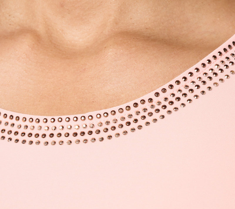 Dennis Basso Italia Knit Tank with Rhinestone Beading — View 6