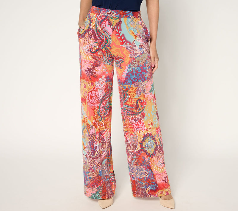 Dennis Basso Regular Printed Italia Knit Pants — View 3