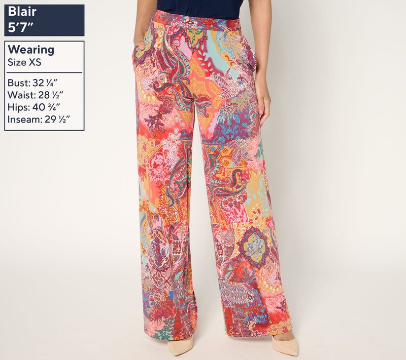 Dennis Basso Regular Printed Italia Knit Pants — View 9