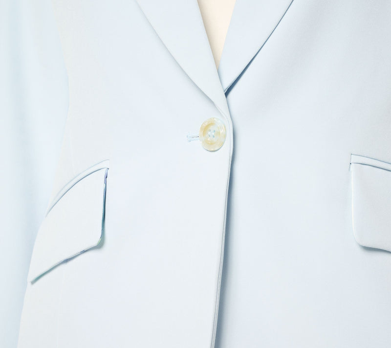 Dennis Basso Super Stretch Woven Blazer with Print Lining — View 6