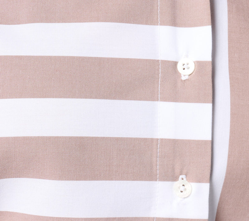 Women with Control Poplin Button Front Shirt with Mixed Stripe — View 10